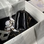Chanel AS4973 Mini Flap Bag Shiny Lambskin Enamel & Gold Metal Black AS4973 u9ed1u8272 product photo 4