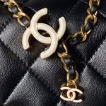 Chanel AS4973 Mini Flap Bag Shiny Lambskin Enamel & Gold Metal Black AS4973 u9ed1u8272 product photo 5