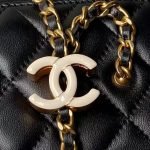 Chanel AP3940 Lambskin Cosmetic Bag Shiny Lambskin Enamel & Gold Metal Black AP3940 u9ed1u827 product photo 3