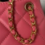 Chanel 24C Vintage Logo Small Quilted Lambskin Shoulder Bag AS4609 Dark Pink AS4609 u6df1u7c8 product photo 6