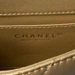 Chanel AS4847 Mini Flap Bag With Top Handle Lambskin Resin Gold AS4847 u91d1u8272 product photo 9