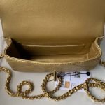Chanel AS4847 Mini Flap Bag With Top Handle Lambskin Resin Gold AS4847 u91d1u8272 product photo 8