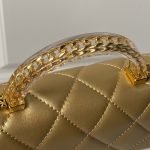 Chanel AS4847 Mini Flap Bag With Top Handle Lambskin Resin Gold AS4847 u91d1u8272 product photo 6