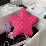 Chanel 24C AS4579 Star Bag Fuchsia Satin Gold Metal Hardware AS4579 u7d2bu7ea2 product photo 2