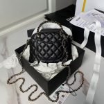 Chanel 24B AP3354 Calfskin Chain Clutch Black AP3345 u9ed1u8272 product photo 2