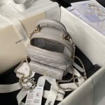 Chanel 24C AP3573 Mini Backpack Lambskin Gold Metal Grey AP3573 u7070u8272 product photo 4