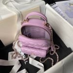 Chanel 24C AP3573 Mini Backpack Lambskin Gold Metal Purple AP3573 u7d2bu8272 product photo 4