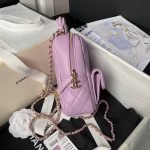 Chanel 24C AP3573 Mini Backpack Lambskin Gold Metal Purple AP3573 u7d2bu8272 product photo 8