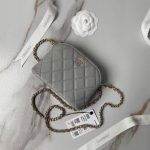 Chanel 24S AP4000 Mini Clutch With Chain Crossbody Bag Grey Caviar Light Gold Hardware AP4000 product photo 7