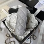 Chanel 24S AP4000 Mini Clutch With Chain Crossbody Bag Grey Caviar Light Gold Hardware AP4000 product photo 5