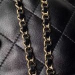 Chanel 24S AS4810 Medium Cc Drawstring Backpack Shiny Lambskin Light Gold Hardware Black AS4810 product photo 6