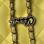 Chanel 24S AS4810 Medium Cc Drawstring Backpack Shiny Lambskin Light Gold Hardware Yellow AS481 product photo 4