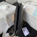Chanel 24C AS4611 Vintage Logo Lambskin Rectangular Shoulder Bag Black AS4611 u9ed1u8272 product photo 5