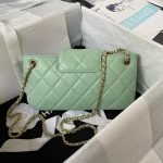 Chanel 24C AS4611 Vintage Logo Lambskin Rectangular Shoulder Bag Green AS4611 u7effu8272 product photo 2