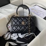 Chanel AS4654 Mini Fashion Cc Flap Bag Black Lambskin Light Gold Hardware AS4654 u9ed1u8272 product photo 1