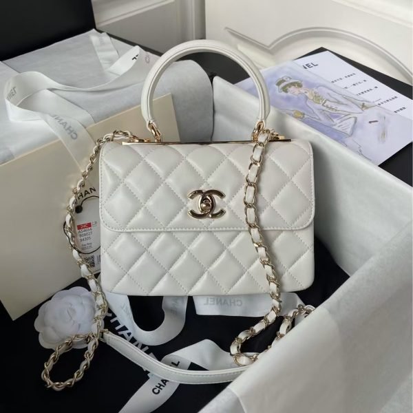 Chanel AS4654 Mini Fashion Cc Flap Bag White Lambskin Light Gold Hardware AS4654 u767du8272 product photo 1