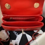 Chanel AS4654 Mini Fashion Cc Flap Bag Red Lambskin Light Gold Hardware AS4654 u7ea2u8272 product photo 5