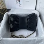 Chanel 24B AS5129 Metallic Lambskin Butterfly Evening Bag Black AS5129 u9ed1u8272 product photo 2