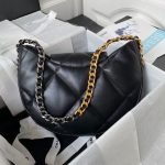 Chanel 24C AS4638 19 Hobo Bag Black Lambskin Mixed Metal Hardware AS4638 u9ed1u8272 product photo 2