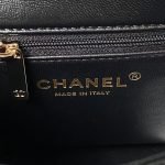 Chanel 24C AS4543 Mini Flap Bag Chain Bag Top Handle Black Lambskin AS4543 u9ed1u8272 product photo 8