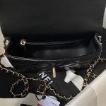 Chanel 24C AS4543 Mini Flap Bag Chain Bag Top Handle Black Lambskin AS4543 u9ed1u8272 product photo 5
