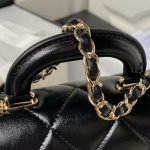 Chanel 24C AS4543 Mini Flap Bag Chain Bag Top Handle Black Lambskin AS4543 u9ed1u8272 product photo 6