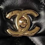 Chanel 24C AS4543 Mini Flap Bag Chain Bag Top Handle Black Lambskin AS4543 u9ed1u8272 product photo 3