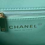 Chanel 24C AS4543 Mini Flap Bag Chain Bag Top Handle Turquoise Lambskin AS4543 u7effu677eu77 product photo 8
