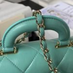Chanel 24C AS4543 Mini Flap Bag Chain Bag Top Handle Turquoise Lambskin AS4543 u7effu677eu77 product photo 4