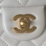 Chanel 23S AS4064 Camellia Embossed Chain Lambskin Flap Bag White AS4064 u767du8272 product photo 7