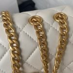 Chanel 23S AS4064 Camellia Embossed Chain Lambskin Flap Bag White AS4064 u767du8272 product photo 4
