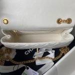 Chanel 23S AS4064 Camellia Embossed Chain Lambskin Flap Bag White AS4064 u767du8272 product photo 6