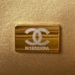 Chanel 23C AS1786 Mini Square Pearl Embossed Flap Bag Antique Gold Hardware Dark Pink AS1786 u product photo 8