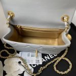 Chanel 23C AS1786 Mini Square Pearl Embossed Flap Bag Antique Gold Hardware Light Blue AS1786  product photo 4