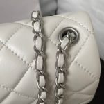 Chanel 23C AS1786 Mini Square Pearl Embossed Flap Bag Antique Silver Hardware White AS1786 u76 product photo 5