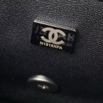 Chanel 23C AS1786 Mini Square Pearl Embossed Flap Bag Antique Silver Hardware Black AS1786 u9e product photo 8