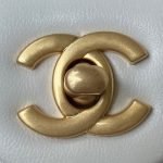 Chanel 23K AS1787 Mini Pearl Embossed Rectangular Flap Bag Lambskin Brushed Metal Hardware Whit product photo 3