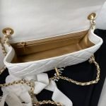 Chanel 23K AS1787 Mini Pearl Embossed Rectangular Flap Bag Lambskin Brushed Metal Hardware Whit product photo 5