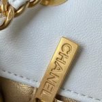 Chanel 23K AS1787 Mini Pearl Embossed Rectangular Flap Bag Lambskin Brushed Metal Hardware Whit product photo 7
