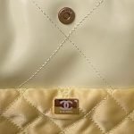 Chanel 22 Hobo Bag 24C AS4486 Gold Metallic Yellow Shiny Calfskin New Edition Horizontal AS4486 product photo 8