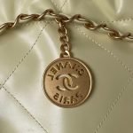 Chanel 22 Hobo Bag 24C AS4486 Gold Metallic Yellow Shiny Calfskin New Edition Horizontal AS4486 product photo 6