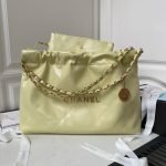 Chanel 22 Hobo Bag 24C AS4486 Gold Metallic Yellow Shiny Calfskin New Edition Horizontal AS4486 product photo 1