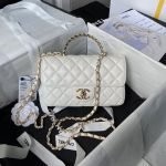 Chanel 24A AS4924 Mini Flap Bag With Top Handle White AS4924 u767du8272 product photo 1