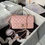 Chanel 24A AS4924 Mini Flap Bag With Top Handle Pink AS4924 u7c89u8272 product photo 1