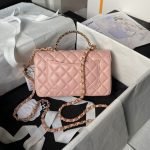 Chanel 24A AS4924 Mini Flap Bag With Top Handle Pink AS4924 u7c89u8272 product photo 2