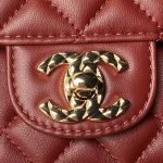 Chanel 24A AS4924 Mini Flap Bag With Top Handle Red AS4924 u7ea2u8272 product photo 3
