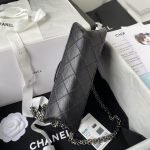 Chanel 23A Classic Mini 2.55 Flap Bag Black Distressed Calfskin Ruthenium Hardware 0874 u9ed1 product photo 4