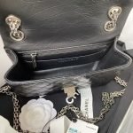 Chanel 23A Classic Mini 2.55 Flap Bag Black Distressed Calfskin Ruthenium Hardware 0874 u9ed1 product photo 6