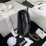 Chanel 23A Classic Mini 2.55 Flap Bag Black Distressed Calfskin Ruthenium Hardware 0874 u9ed1 product photo 5