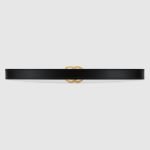 Gg Marmont Thin Leather Belt With Shiny Buckle 409417 0YA0O 1000 product photo 4